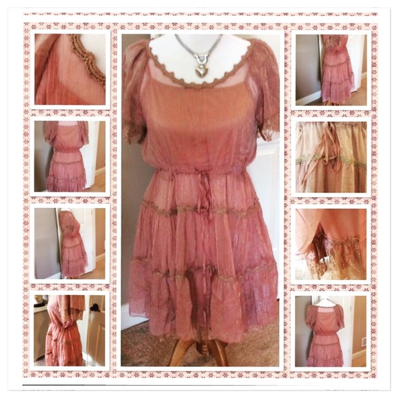 a'reve Dresses & Skirts - DUSTY ROSE LAYERED DRESS - NWOT