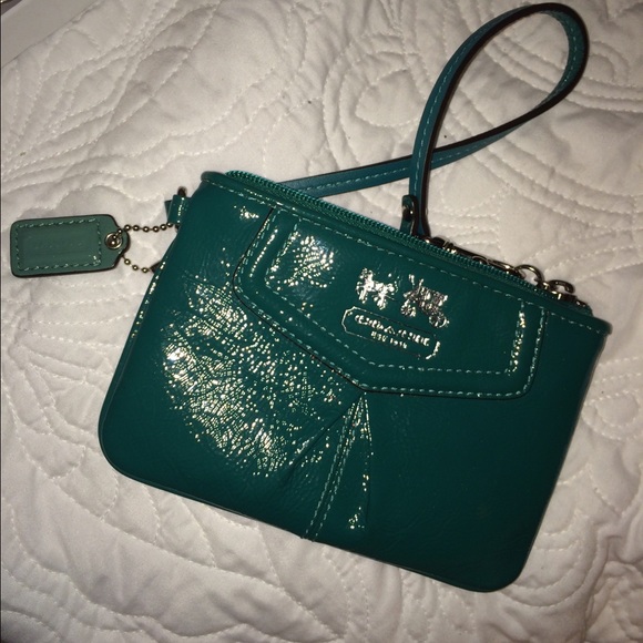 Blue Coach Wristlet
