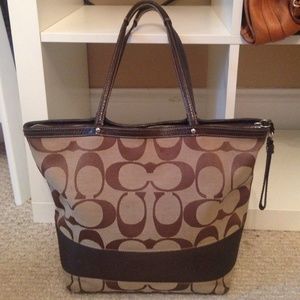 Brown coach tote