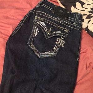 Miss me jeans w/ rhinestones!