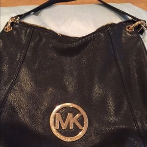 MK leather black bag