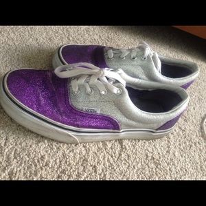 Limited edition purple sparkle vans