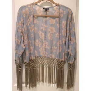 TOP SHOP FRINGED KIMONO!