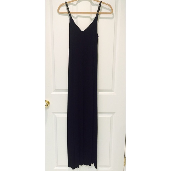 TOP SHOP knit maxi dress with pyramid stud straps.