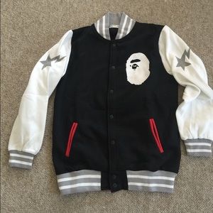 BAPE Varsity Jacket Ape Shall Never Kill Ape
