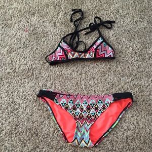 Bright Aztec print bikini