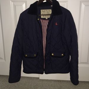 Jack Wills navy quilted jacket