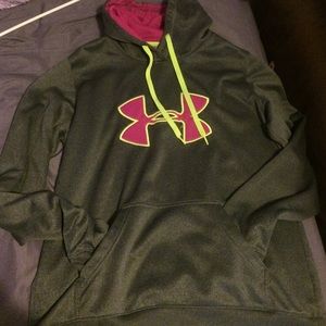 Gray women's under amour hoodie.
