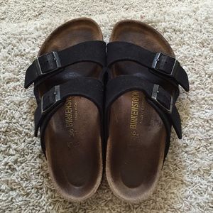 Birkenstock Black Suede Sandal