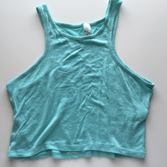 Teal crop top