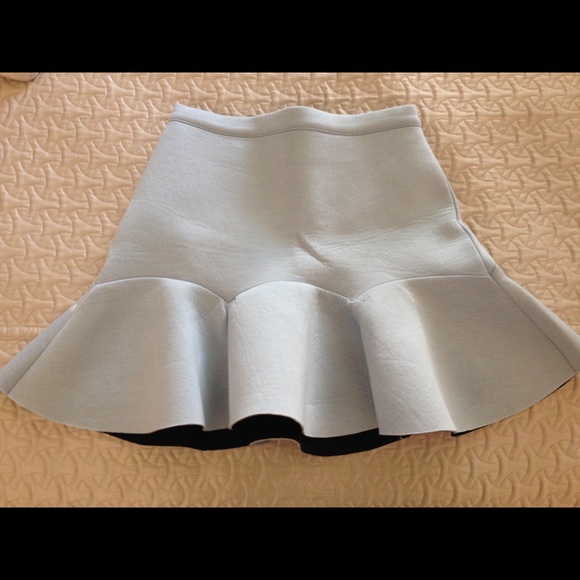 Baby blue scuba skirt