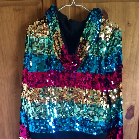 💥SOLD💥Victorias Secret Pink Rainbow Sequin Bling - Picture 2 of 4