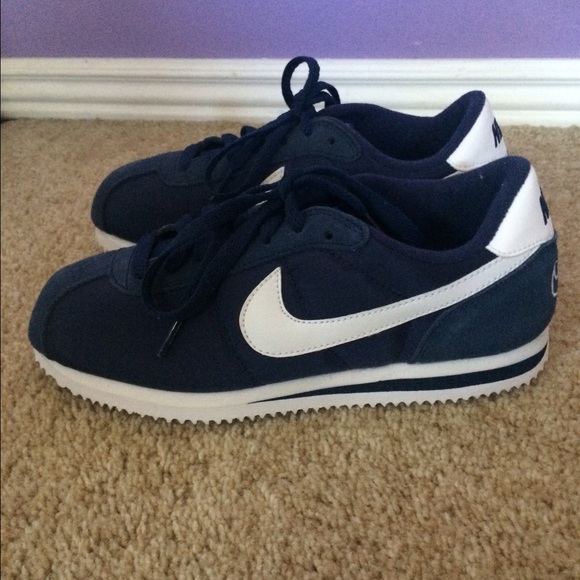 nike cortez navy blue womens