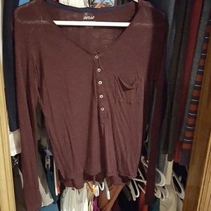 burgendy Long sleeve AERIE
