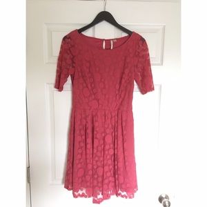 LC Lauren Conrad (Kohl's) pink polka dot dress
