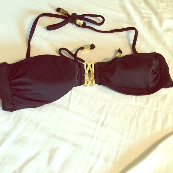 Black swim suit top