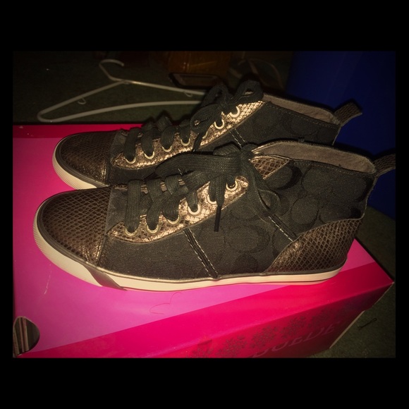 High-top coach sneakers