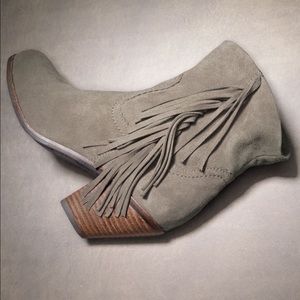 Sam Edelman Suede Fringe Louis Ankle Bootie