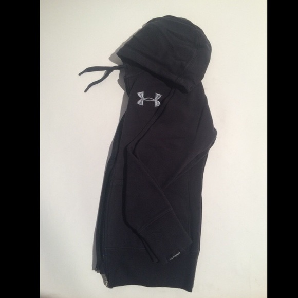 Black Under Armour Charged Cotton Storm Zip Up