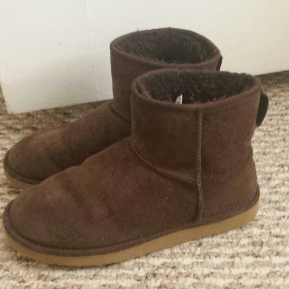 chocolate brown mini UGGs