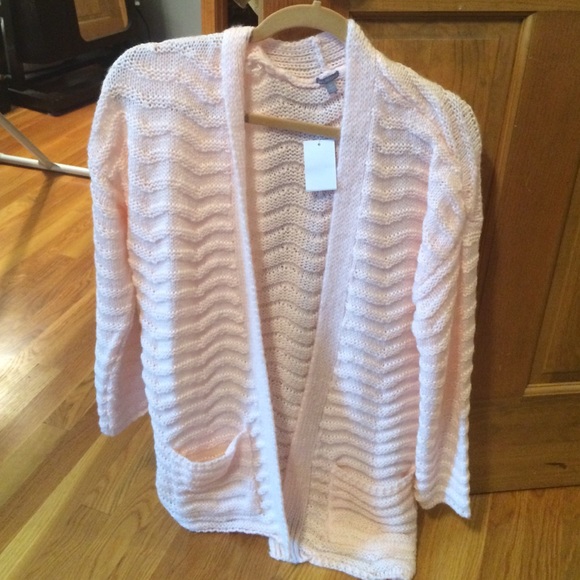 light pink cardigan