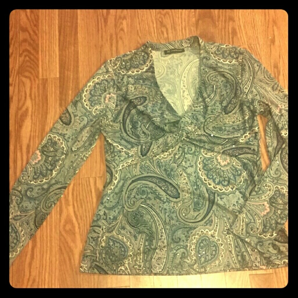 Blue Paisley Top