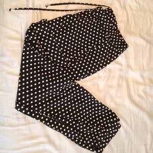 Old Navy Black & White Baggy Pants