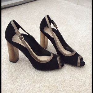 Cole Haan Corinne Metallic Pumps in Black/Bronze