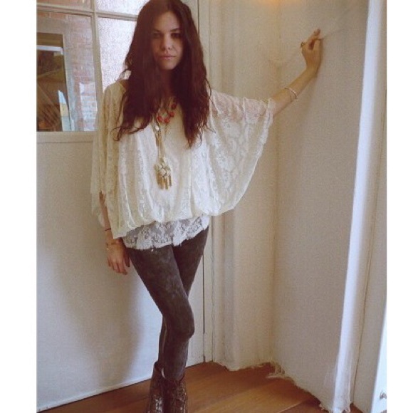 Free People Tops - Free People Draped Lace Top