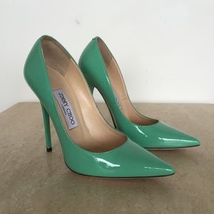 Jimmy Choo Patent Leather Peppermint Pumps