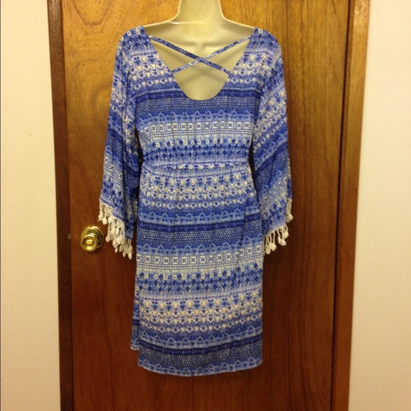 BE BOP BLUE PRINT DRESS - Picture 3 of 4
