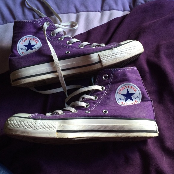 Purple converse high tops *ONE DAY SALE*