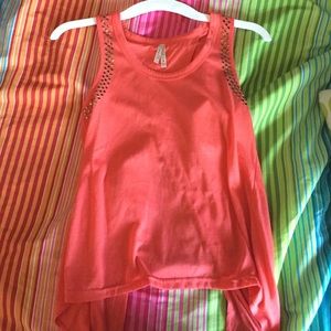 open back coral tank top