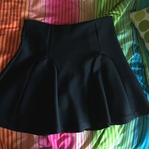 black skater skirt