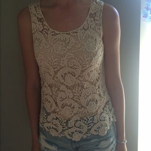 Lace crochet tank
