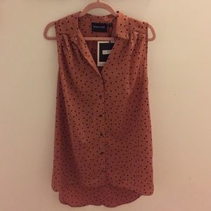 MINKPINK Burnt Orange Hi-Lo Button Down Dress