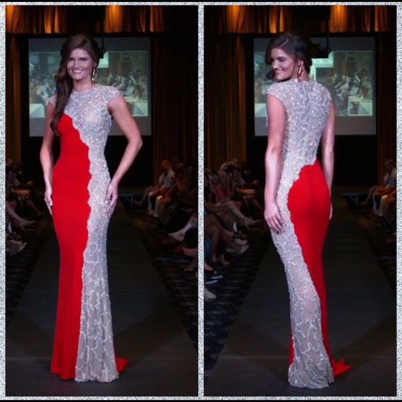 Jovani Red Evening Gown - Picture 1 of 4