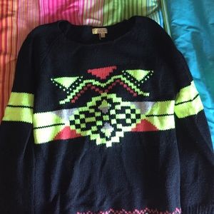 black and neon sweater
