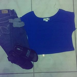 Royal Blue Crop Top