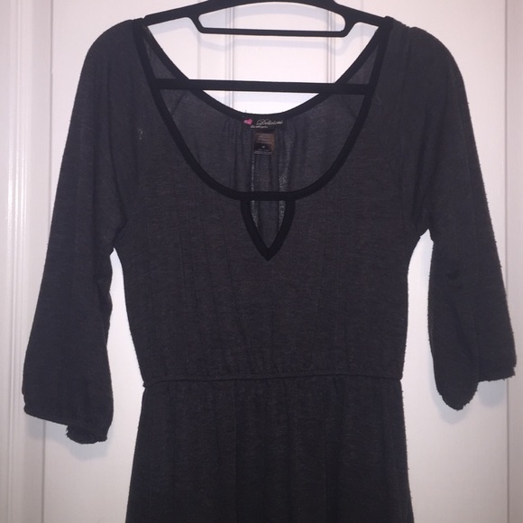 Gray and black high low dress - Picture 1 of 3