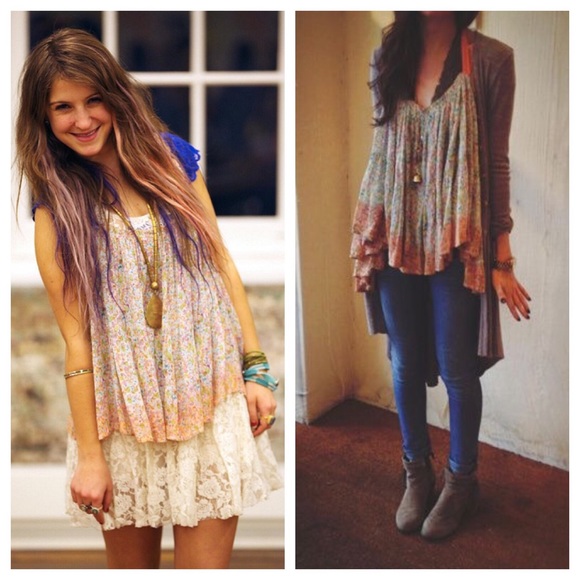TRADED Free People Dip Dye Tunic - Picture 2 of 4