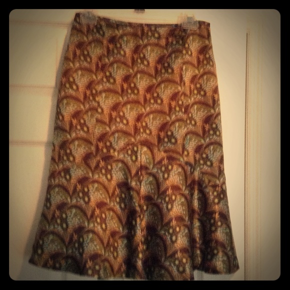 Beautiful fall skirt browns teal - Picture 1 of 1