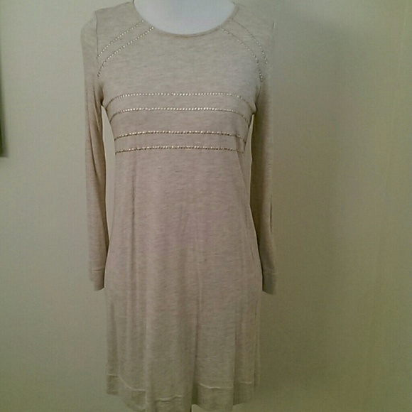 Sinequanone beige studded tunique dress size XS