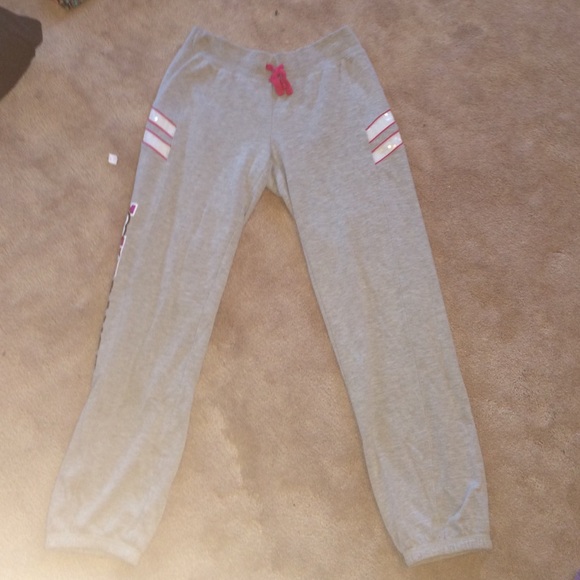 justice grey and pink sweatpants
