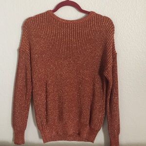 Metallic copper sweater