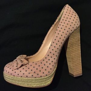 Betsey Johnson polka dot heels