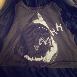 Gray Shark Crop top