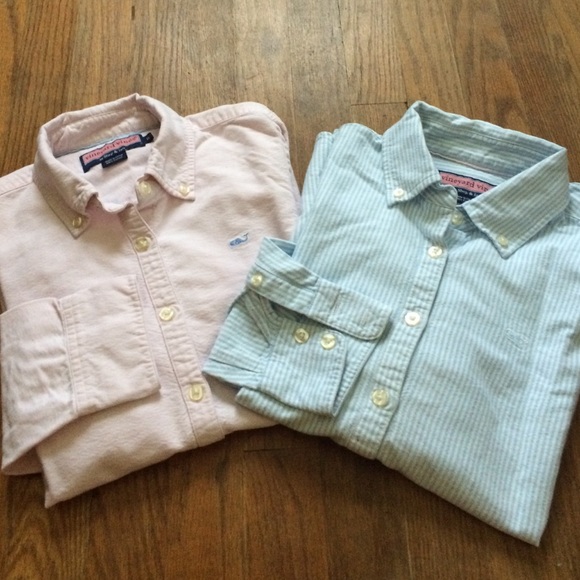 2 Vineyard Vines woven button ups