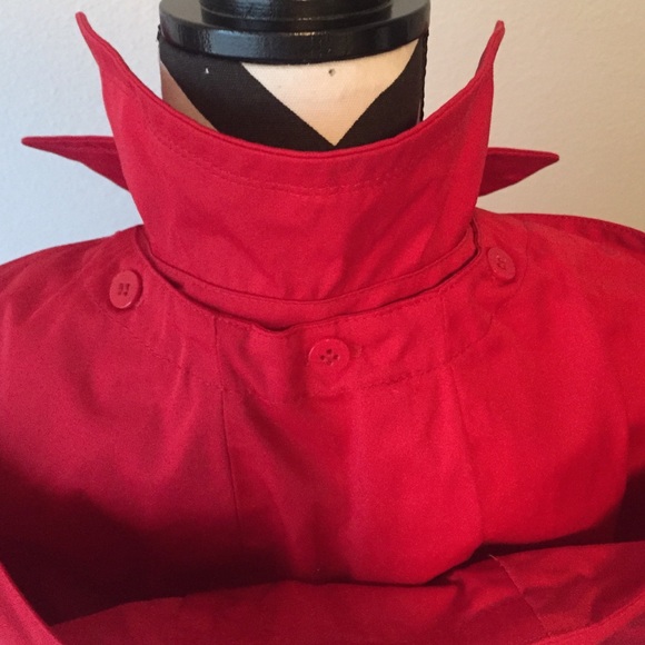 Red button down jacket - Picture 3 of 4