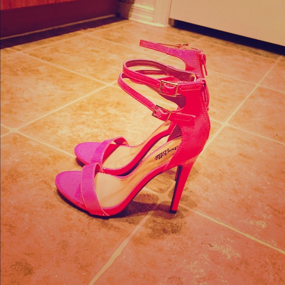 Pink highlighter heels